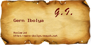 Gern Ibolya névjegykártya