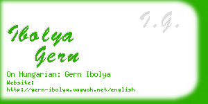 ibolya gern business card